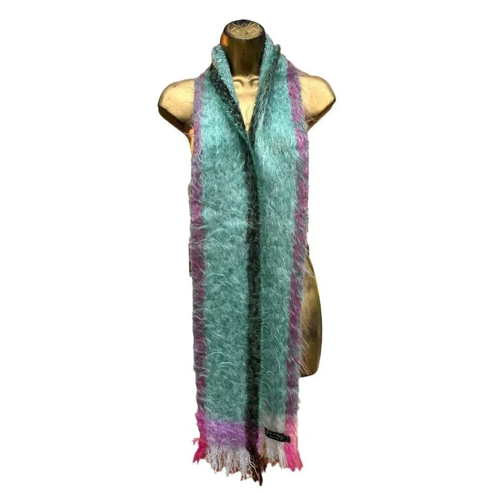 Vintage Mohair Wool Scarf Long Fairy Goth Made in England Georgina von Etzdorf